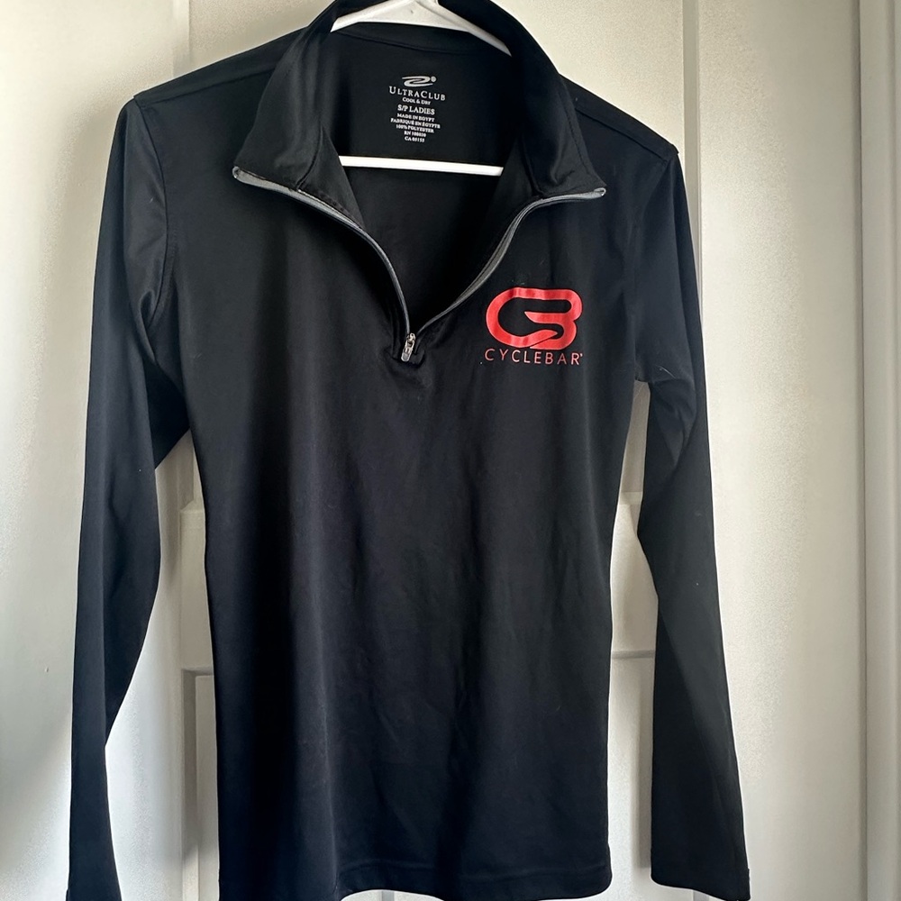 Cyclebar Black quarter zip Pullover